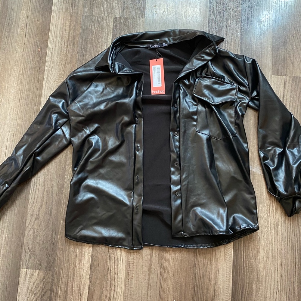 Boohoo leather jacket